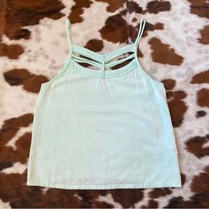 RVCA Cutout Turquoise Tank Top